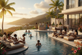 pool party black people resort